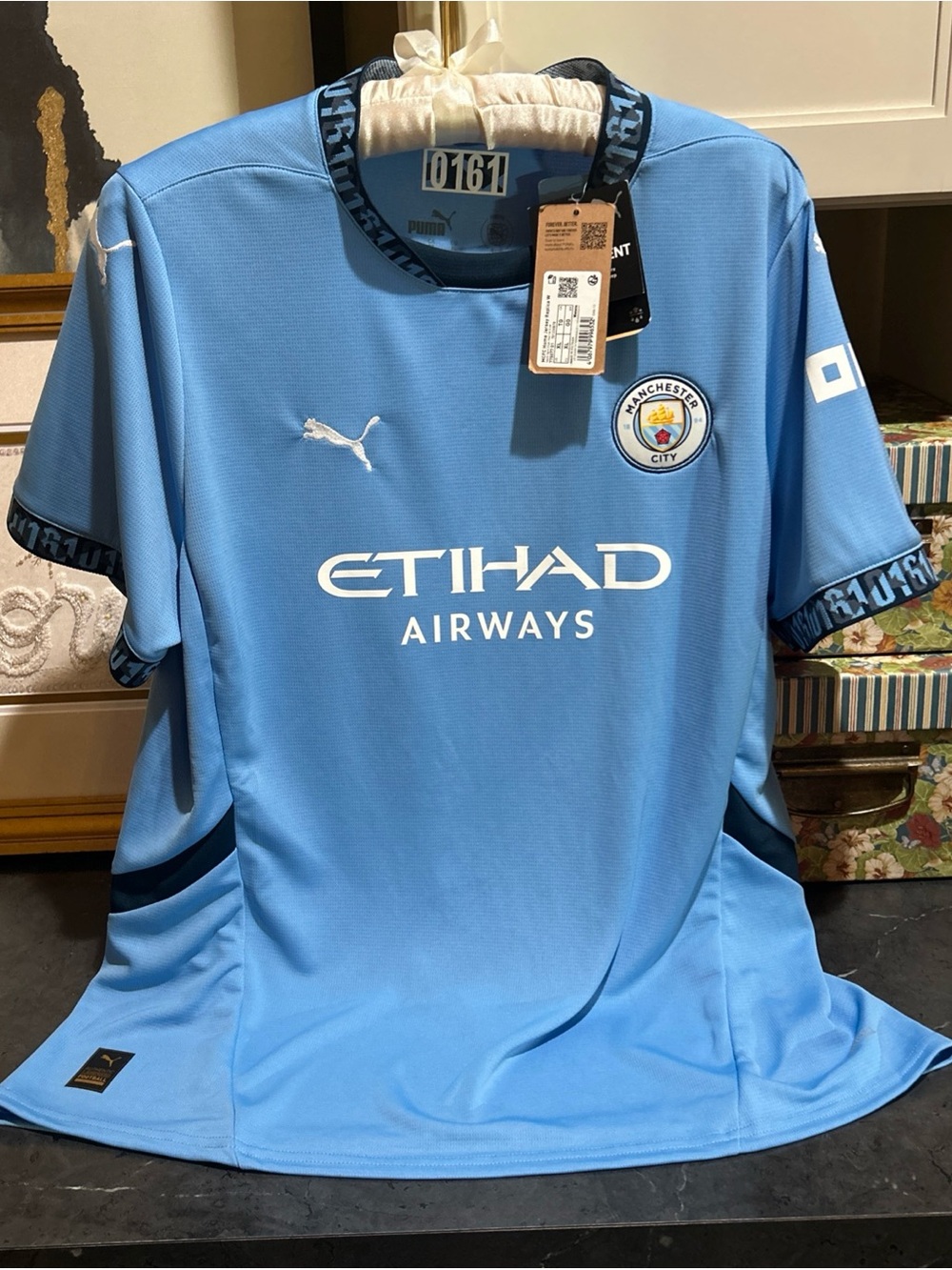 PUMA Manchester City 2024/25 Home Women’s Soccer Jersey Blue Size XL NWT S/S NEW